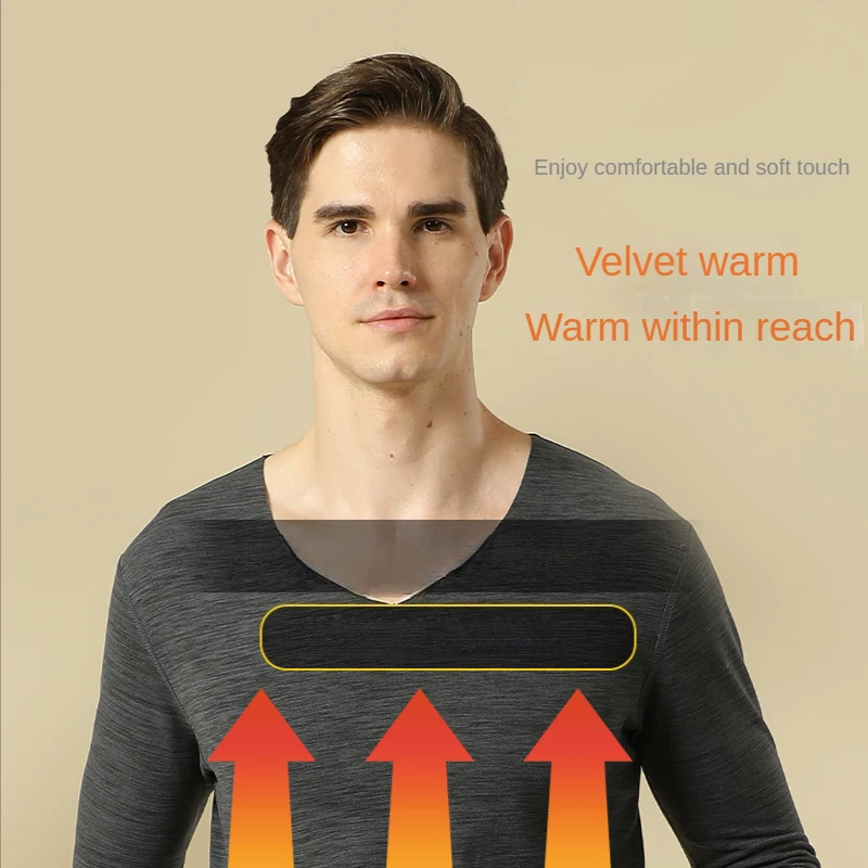 Thermal Underwear Men's Seamless Thickened Long Johns Top & Bottom Women's Suit Underwear Fleece-Lined Suit