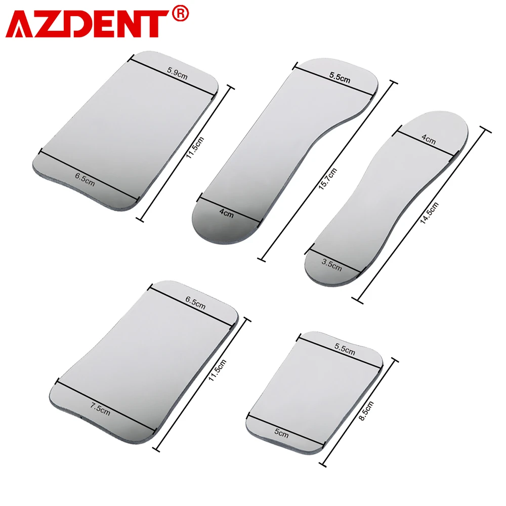 

AZDENT Dental Orthodontic Double-Sided Mirrors 5 Shapes Reflector Dentistry Intra Oral Glass Photography Mirror Dentist Tools