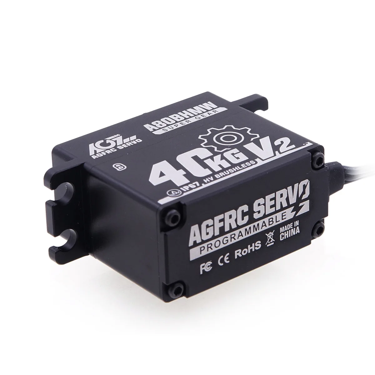 Водонепроницаемый бесщеточный сервопривод AGF A80BHMW V2 с высоким крутящим моментом