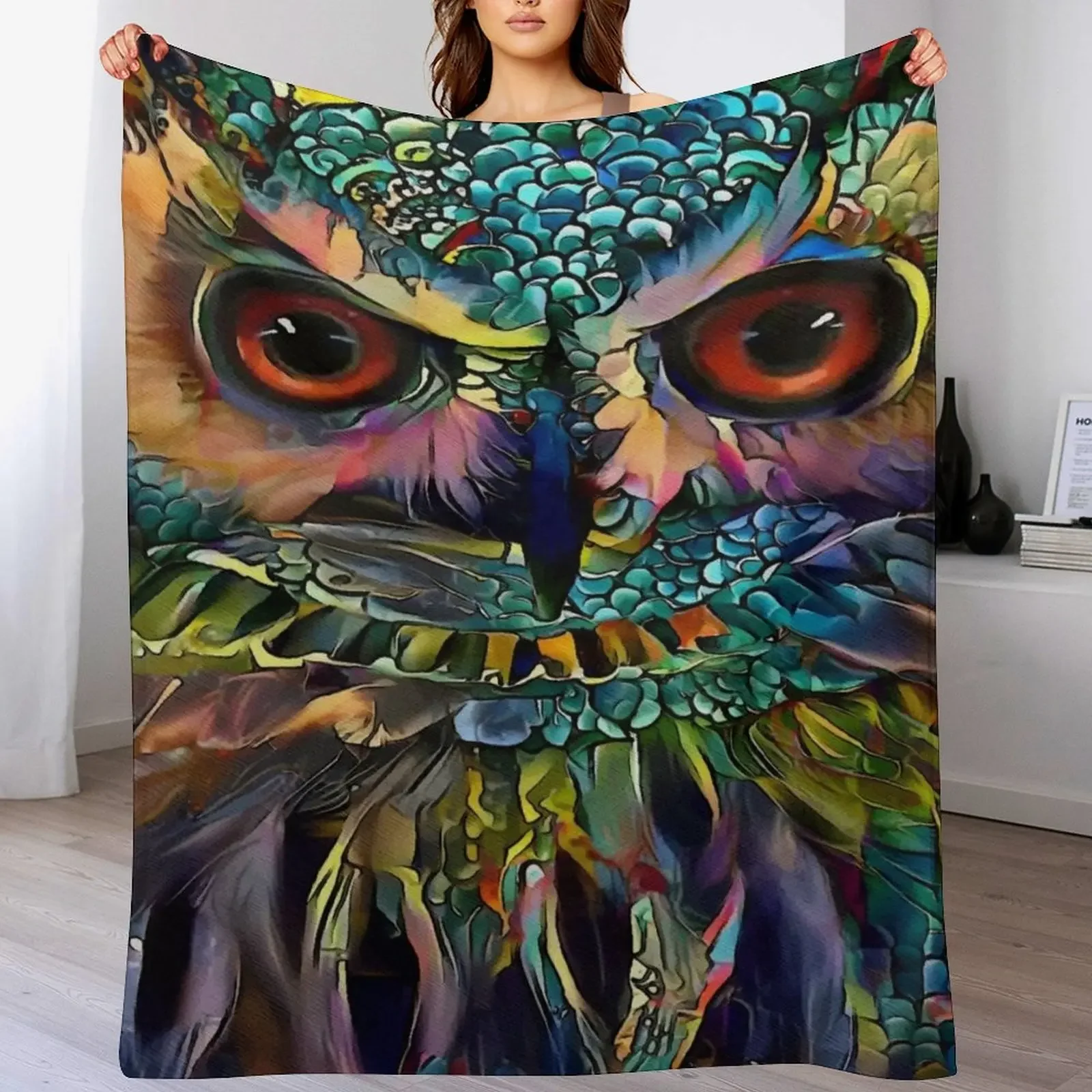 Королева ночи сова маленькая хибу чаета картины Lea roche Плед Зимние постельные