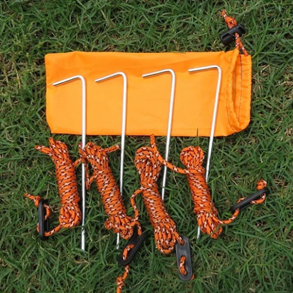

Tent Fixation Nails Rope Sets Tent Assessory Kits With Storage for Outdoor Trip