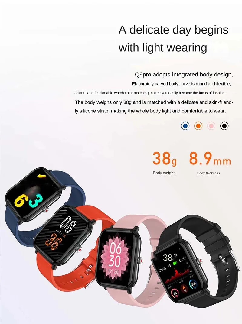 The New Bluetooth Smartwatch For Men And Women Can Measure Temperature, Heart Rate, Pressure, Blood Oxygen, Exercise Monitoring,