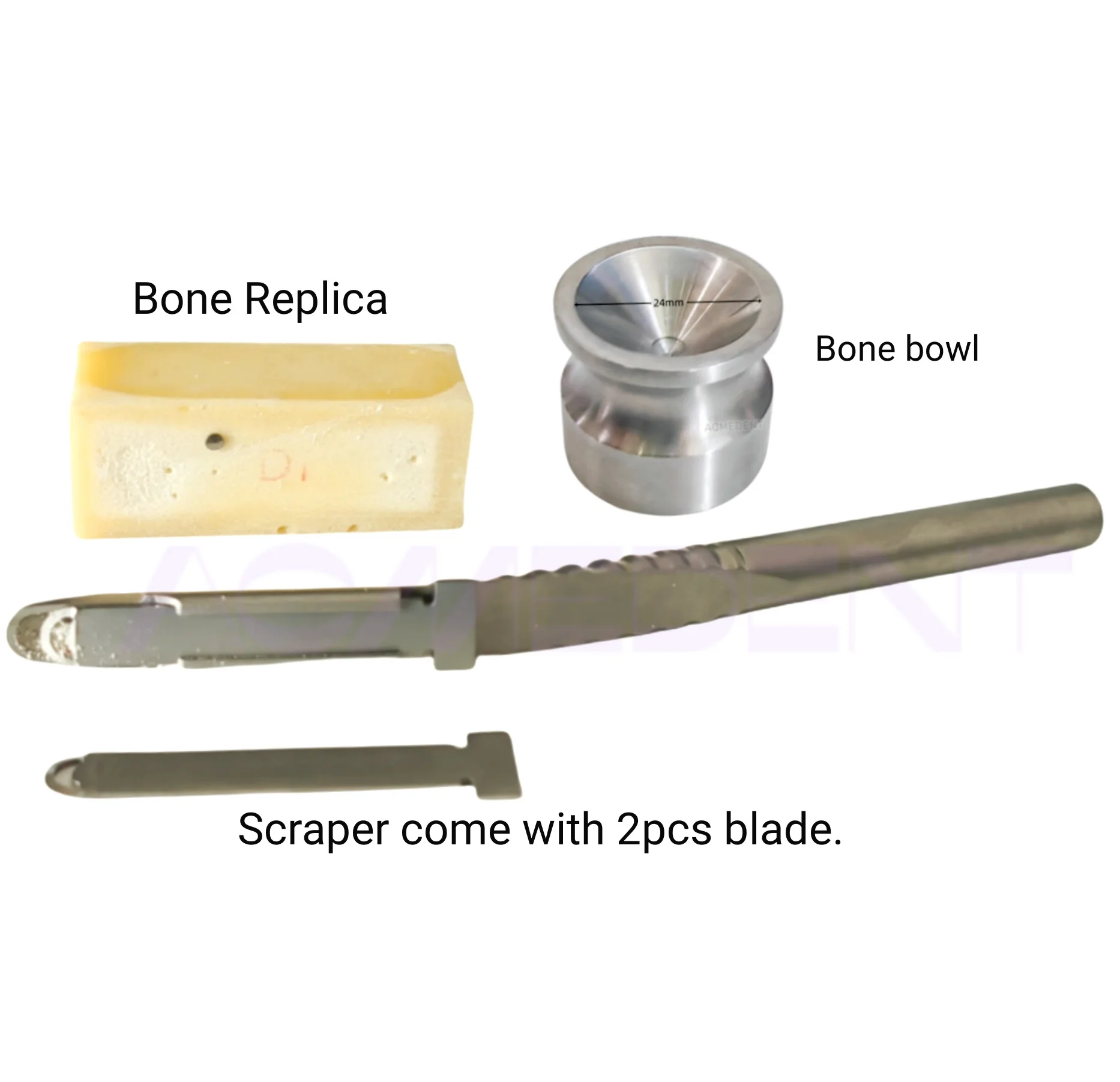 Скребок для костей зубного импланта изогнутый сборщик порошка чаша смешивания