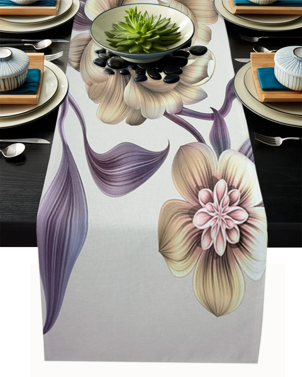 

Flowers Art Table Runner Table Flag Home Party Decorative Tablecloth Table Runners For Wedding