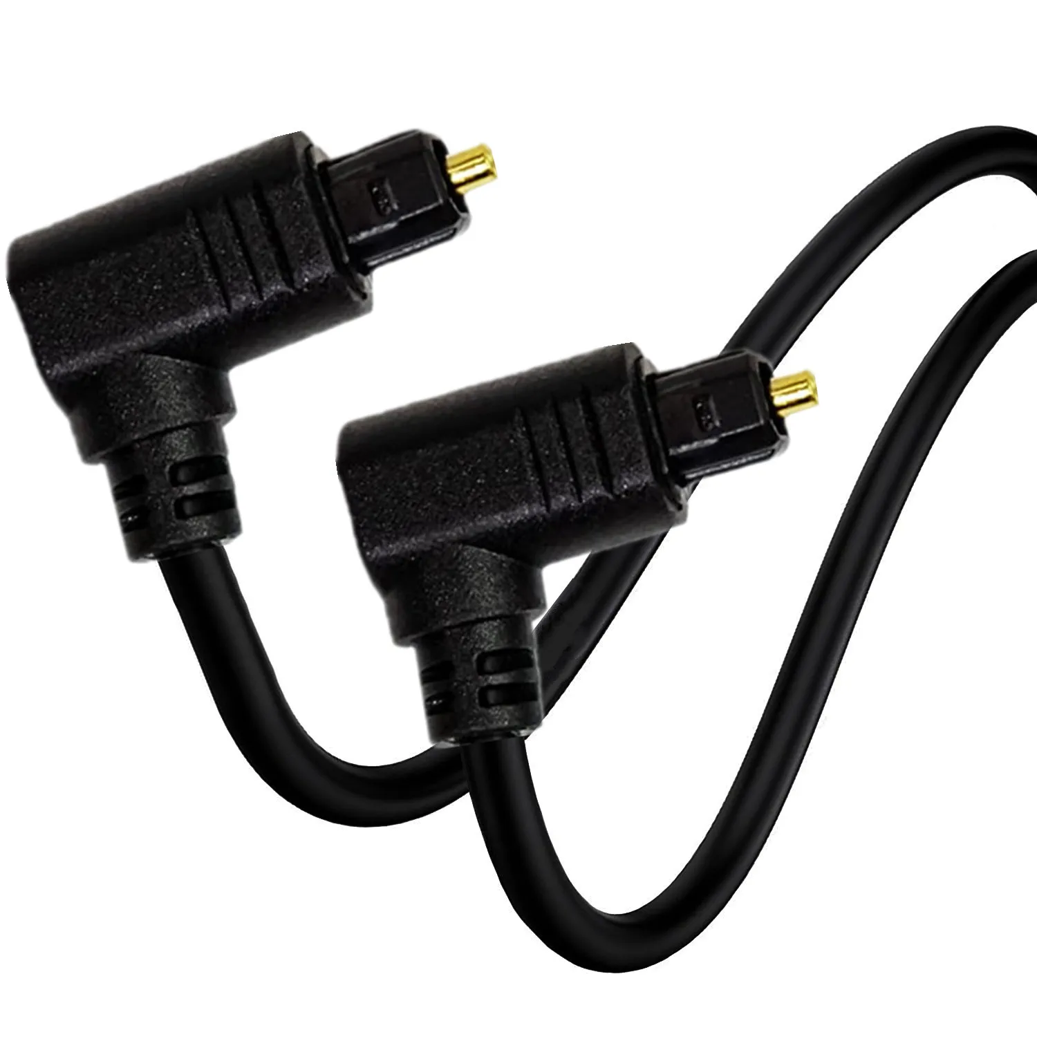 Single Double Bend TOSLINK Optical Audio Digital Fiber Optic Cable 90 Degree Angle Elbow 1M 2M |