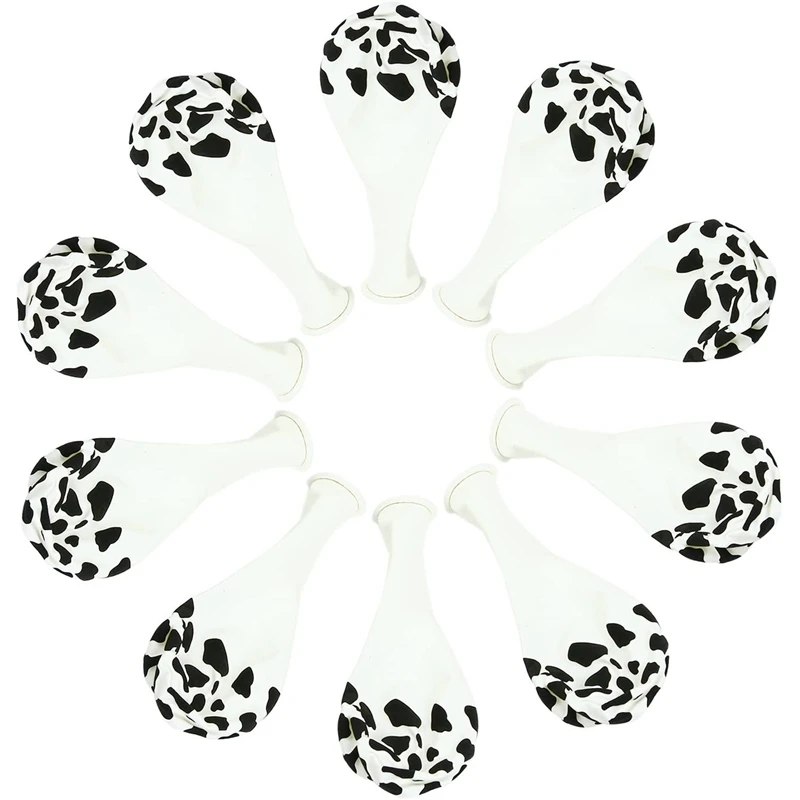 

48 Pcs Cow Print Latex Balloons Western Cowboy Theme Children's Birthday Party Supplies Decoration