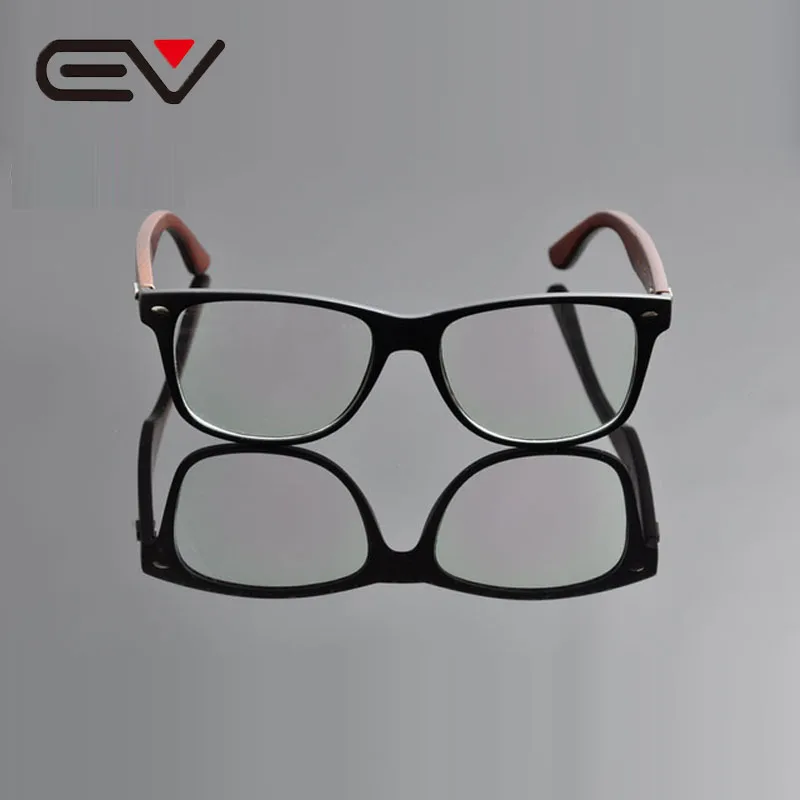

Модная винтажная устойчивая атмосферная оправа EV TR90, деревянные дужки, линзы по рецепту, большая оправа, oculos de серые Anteojos EV0965