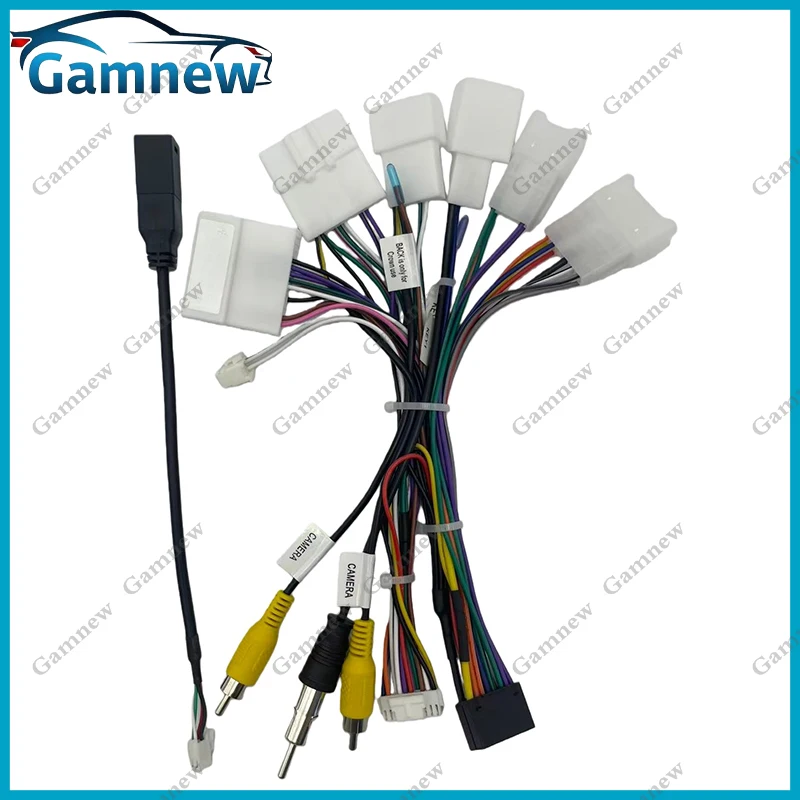 Автомобильный 16-контактный жгут проводов Android, адаптер кабеля питания с Canbus для Toyota Corolla Camry RAV4 Crown Reiz