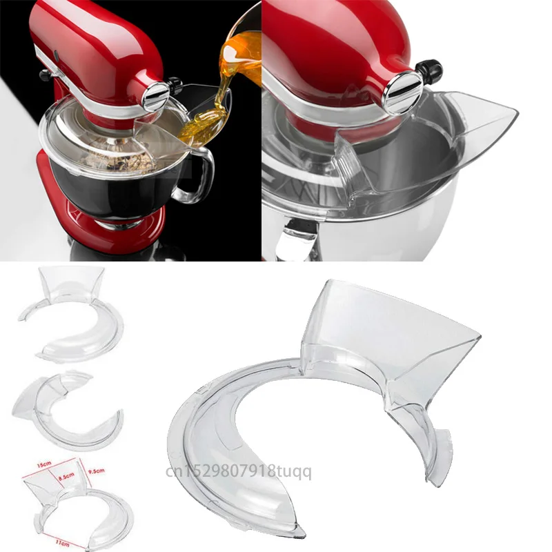 

For 4.5-5QT Bowl Pouring Shield Mixer Replacement Parts For Kitchenaid Stand Mixer KN1PS KSM500 KSM90 KSM75 K45SS Spare Par