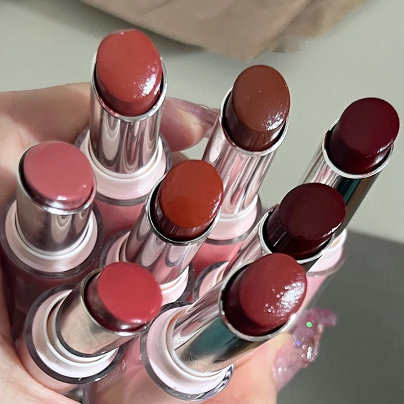 Фото Губная помада HERORANGE Water Gloss Mirror Lipstick Crystal Jelly Transparent Lip Stick, увлажняющая, стойкая, с эффектом зеркального блеска. №3