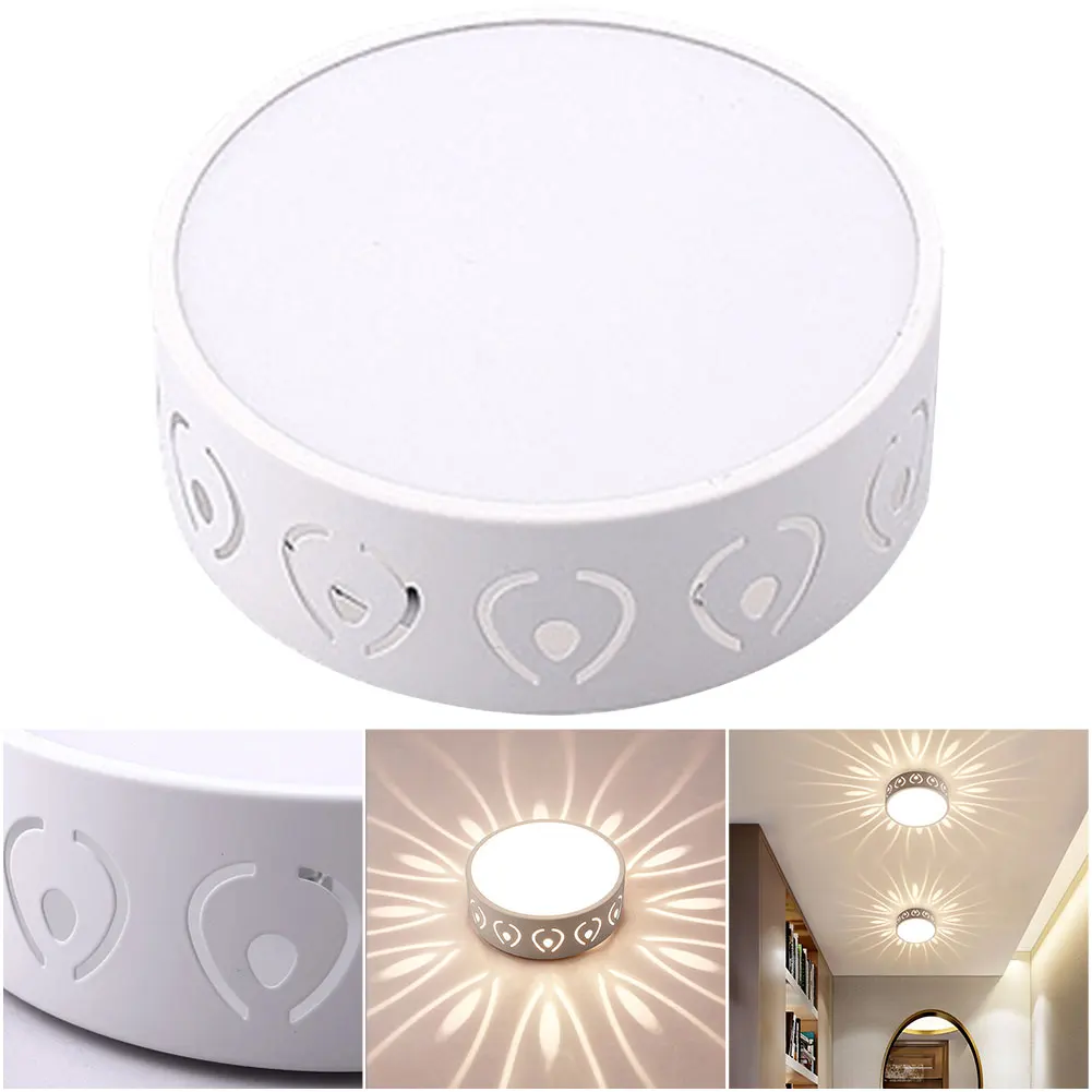 Светодиодный современный потолочный светильник акриловый круглый полый