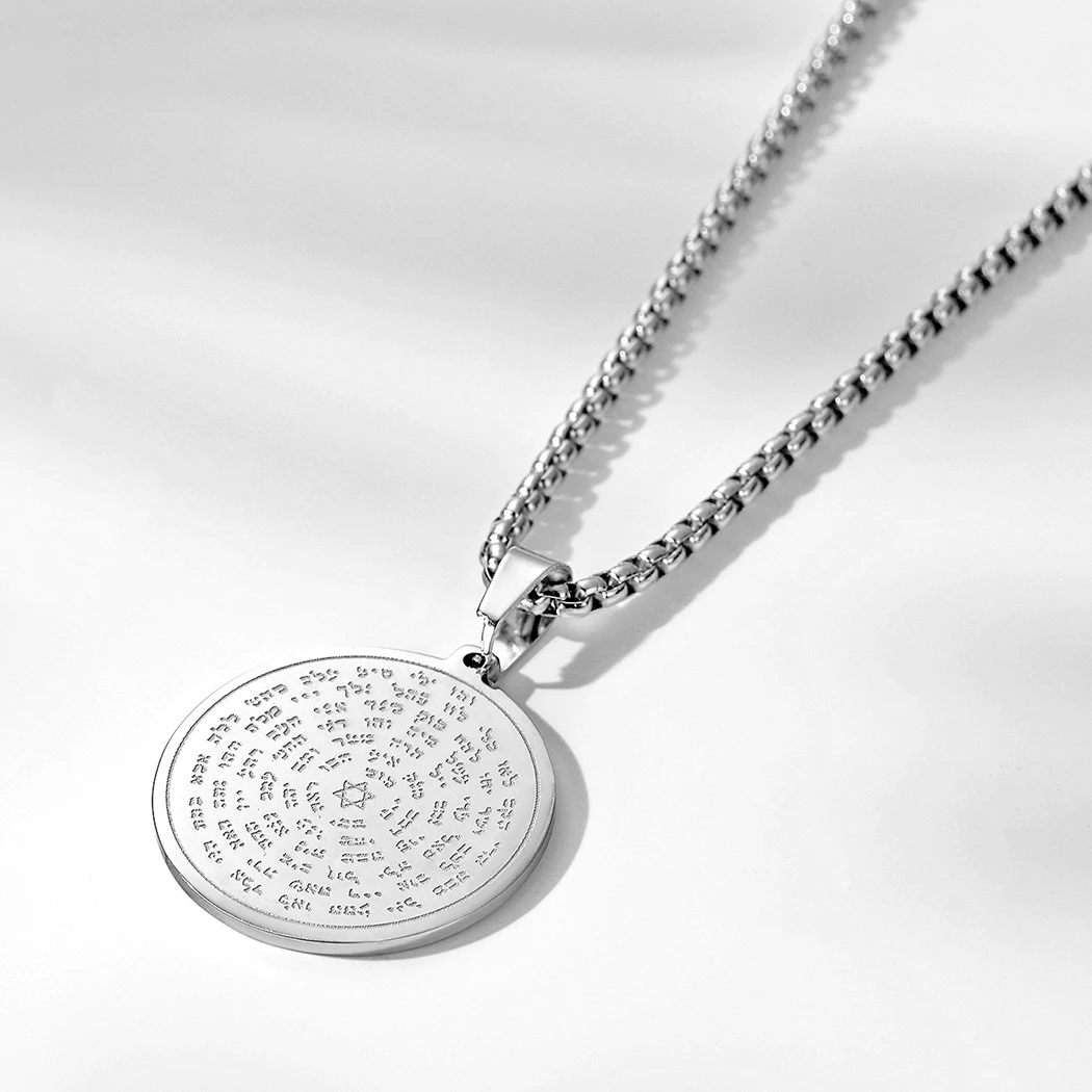 Ожерелье-талисман богатства из нержавеющей стали для женщин и мужчин ожерелье 72