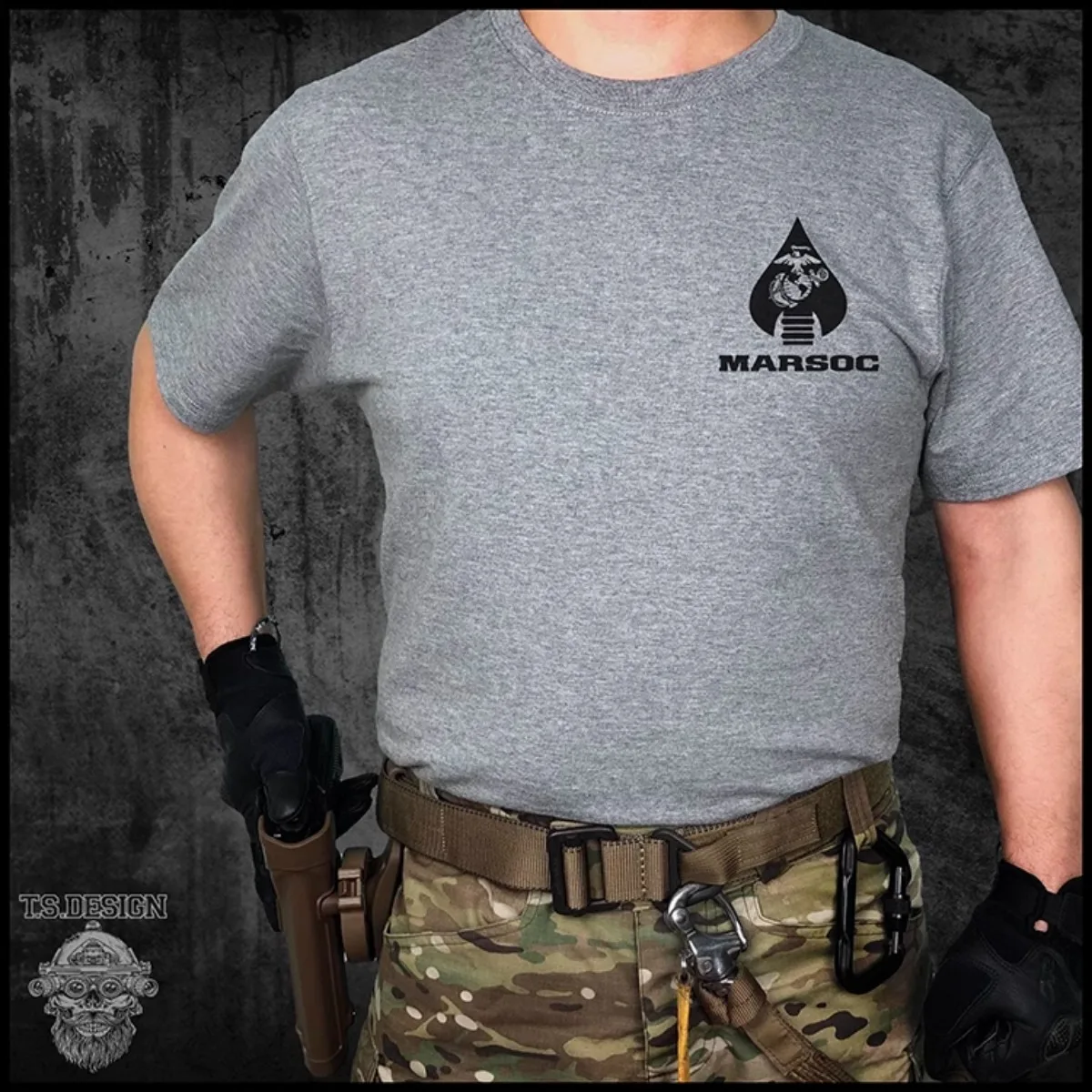 Футболка Marine Forces Special Operations Command (MARSOC) Marine Raiders, 100% хлопок, с круглым вырезом и коротким рукавом, летняя повседневная мужская футболка (art.: 3920cd6aedddd) - 3920cd6aedddd