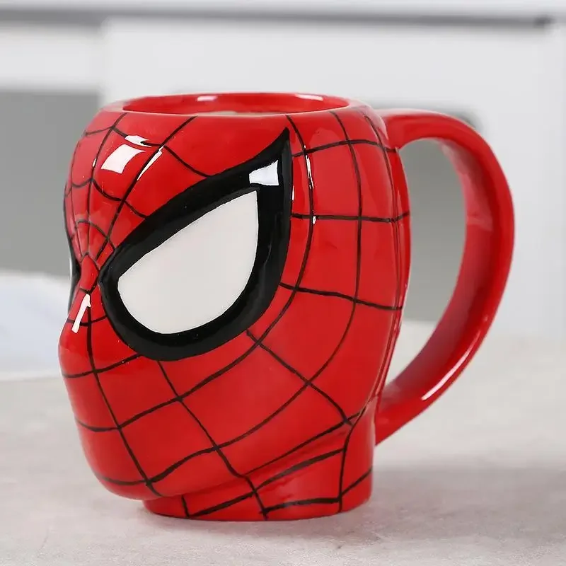 

Marvel Spider-Man Captain America Iron Man Deadpool Creative Cartoon Anime Character Ceramic Cup Simple and Exquisite Water Cup