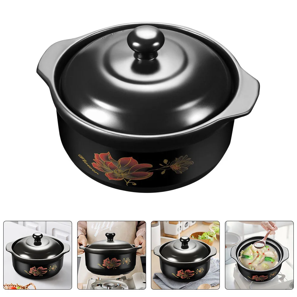 

Pot Ceramic Cooking Clay Casserole Hot Soup Cookwarechinese Earthen Rice Porridge Stew Japanese Steamer Lid Bowl Induction Shabu