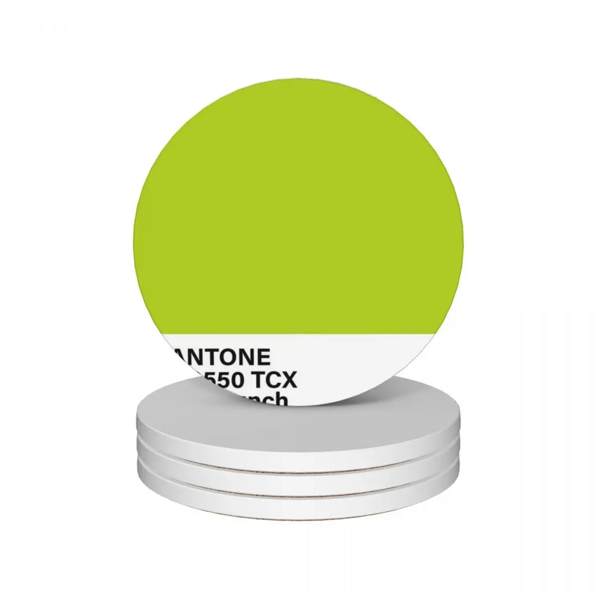 Керамические подставки с дыроколом для Лайма pantone 13-0550 TCX (набор из 4 шт.)
