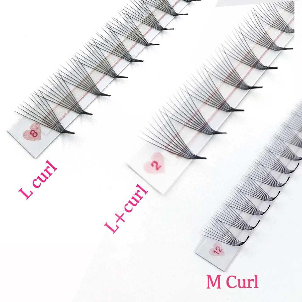 Красочные готовые вееры для объема L M Curl Pointy Base Русские объемные ресницы