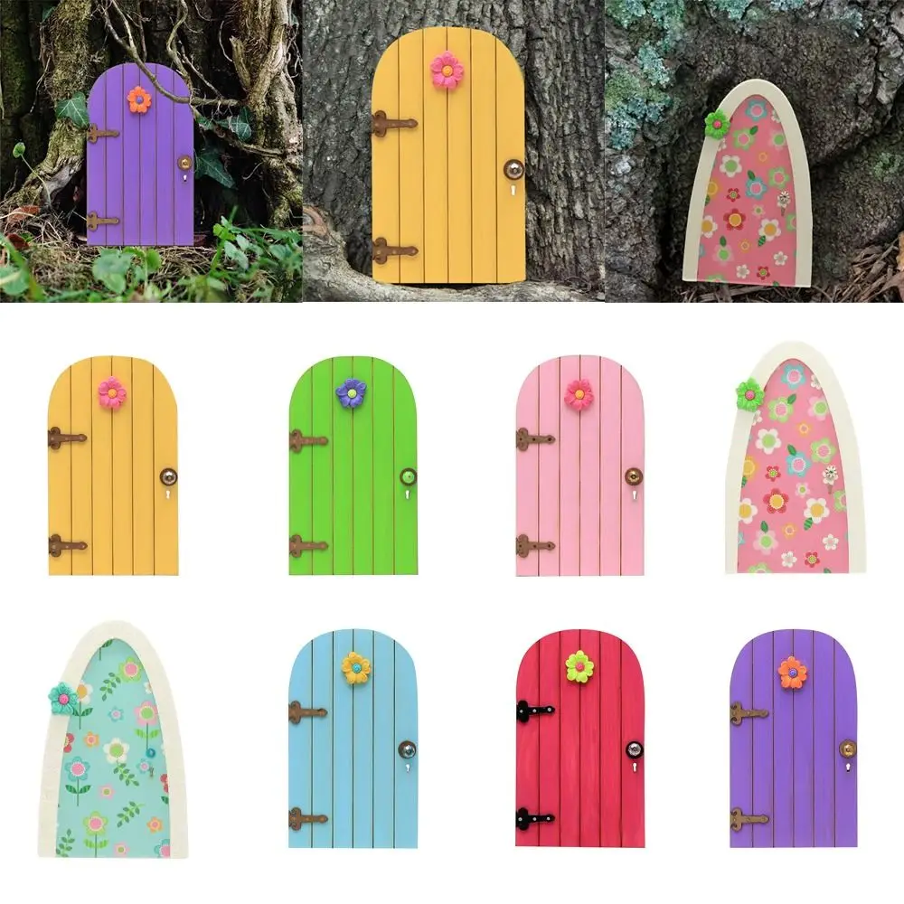 

Мини Пейзаж Сказочный Gnome, дверь, статуэтка, деревянная дверь, эльф, художественные статуи, открытые двери для украшения двора