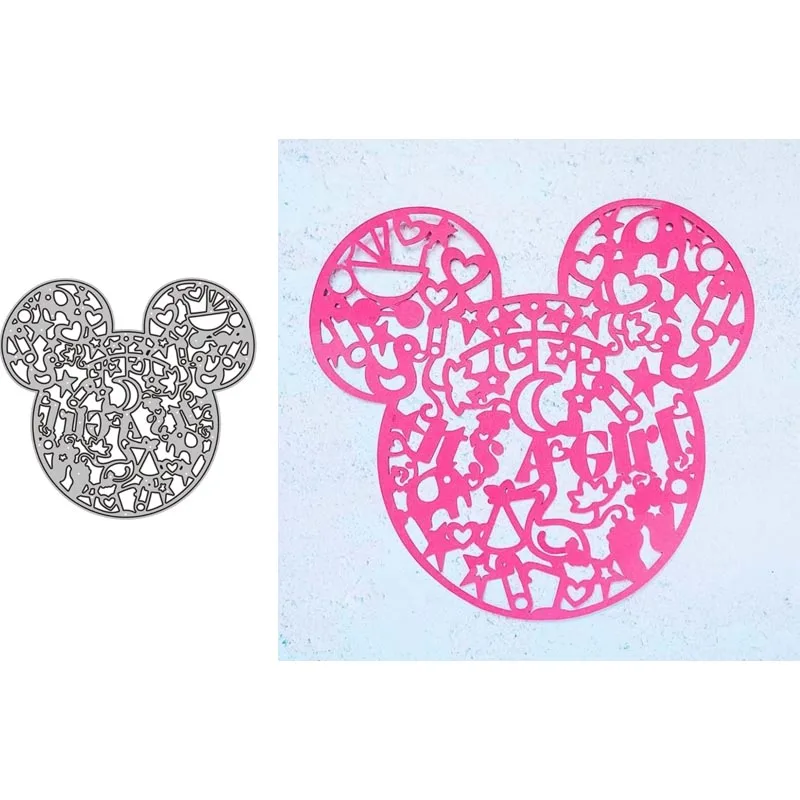 

Metal Cutting Dies IT'S A GIRL Flowers Stencils for DIY Scrapbooking Album Stamp Paper Card Embossing New Die Cut