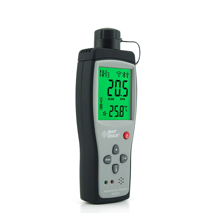 

Smart sensor Handheld Ammonia Gas NH3 Detector Meter Tester Range 0-100PPM Sound Light Alarm Gas Analyzers AR8500