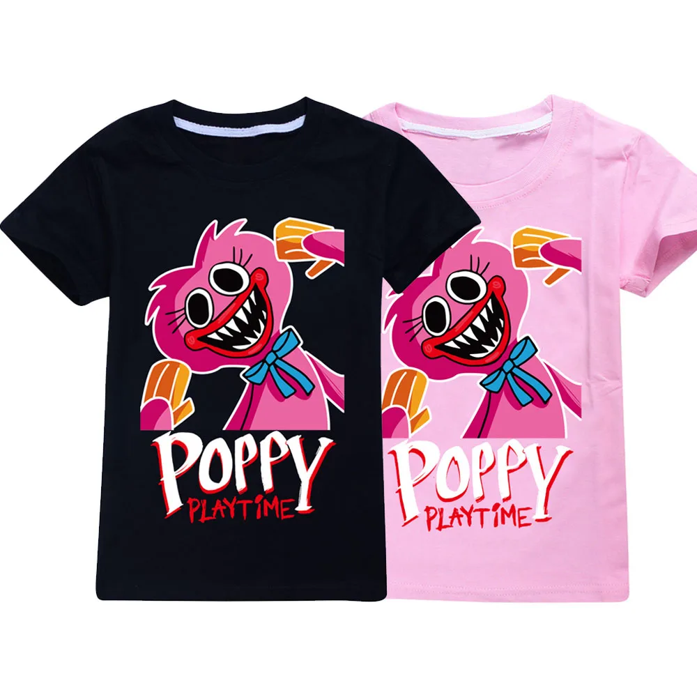 

Toddler Summer Boys Cartoon Cosplay Poppy Playtime T-shirt 3D Printed Girl Huggy Wuggy Kids Clothes Baby Funny O-Neck Tops 2-15Y