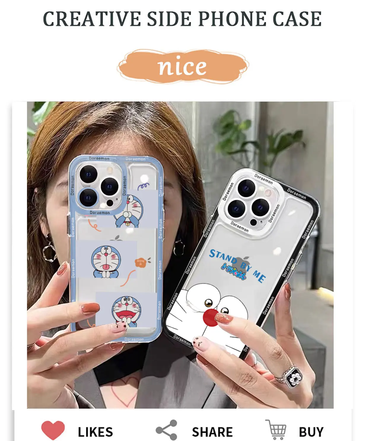 

Cartoon Anime Doraemon Transparent Phone Case For Xiaomi Mi 13 12 11 10 lite 11i 12S Poco M3 M4 F3 MIX 3 4 Pro Ultra 5G 4G Cover