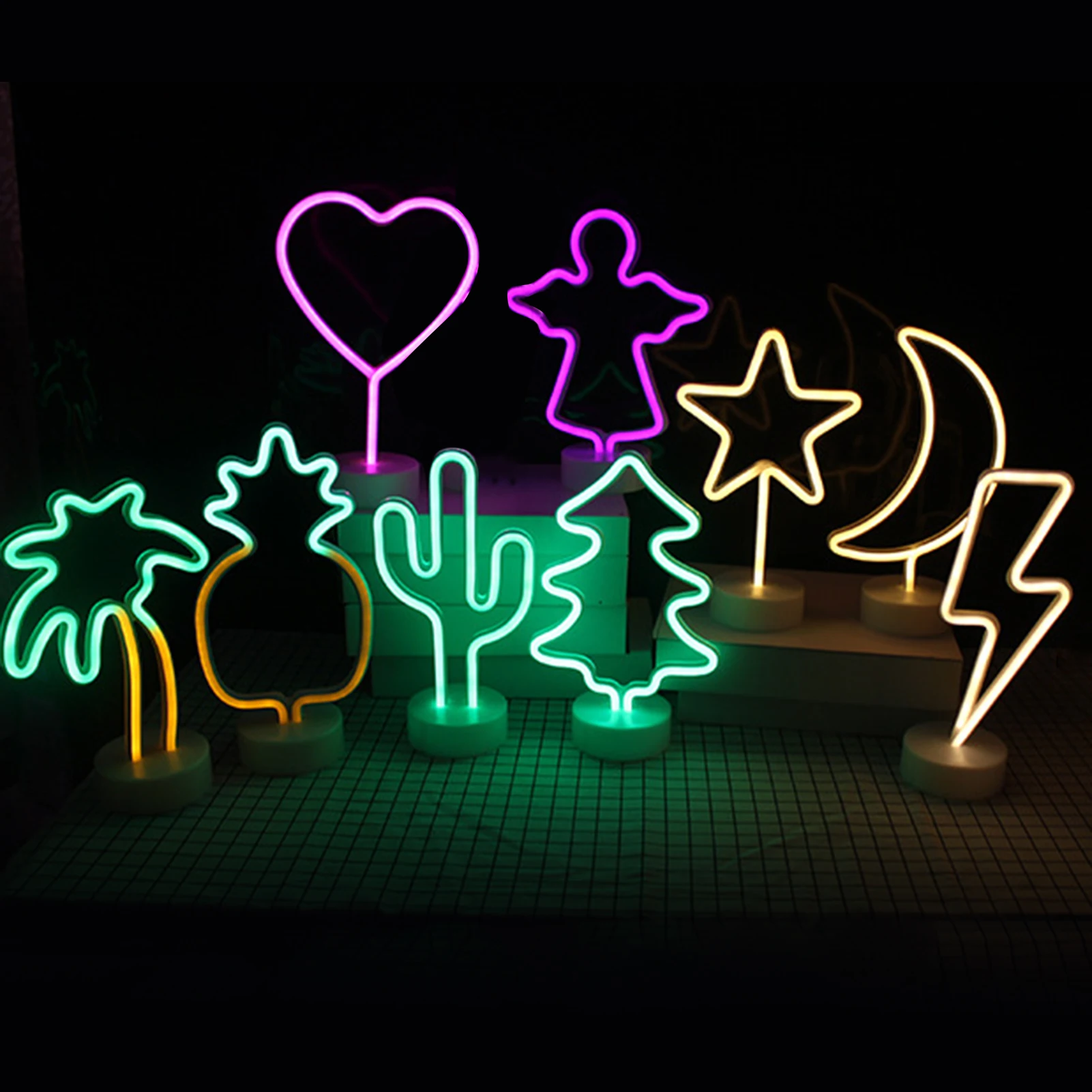 

Romantic Love 3D Led Lamp USB LED Night Light Xmas Party Wedding Decoration Night Light Home Gift Unicorn Heart Neon Lamp Gifts