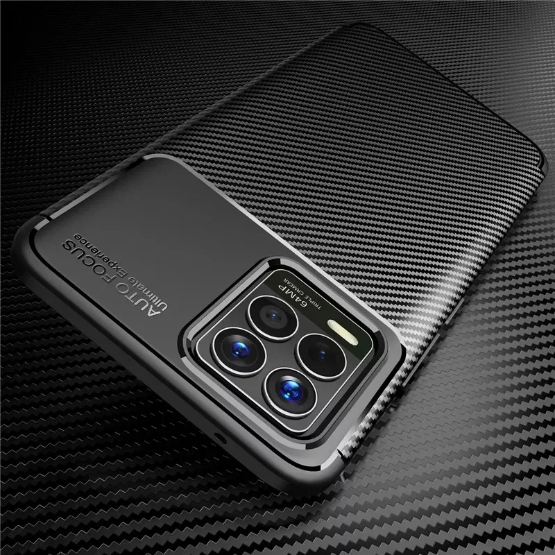 

Funda Realmi 8 Pro Case Cover Carbon Fiber Soft TPU Silicone Bumper Shockproof Coque for Realme8 Realme 8 Pro 2021 RMX3081 6.4&#