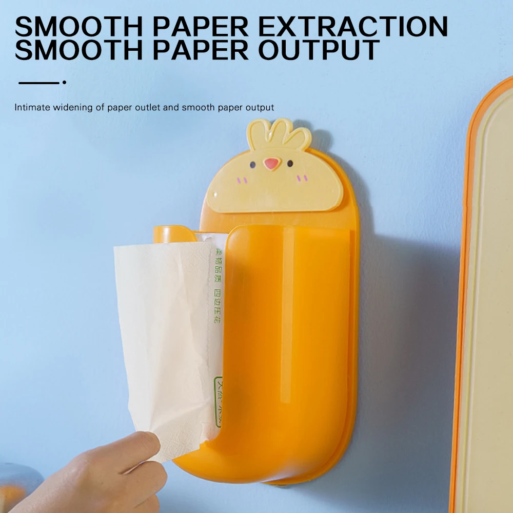 

Cartoon Punch-free Tissue Holder Wall-mounted Multi-Purpose Toilet Tissue Holder Toilet Paper Storage Box For Bathroom TB Sale