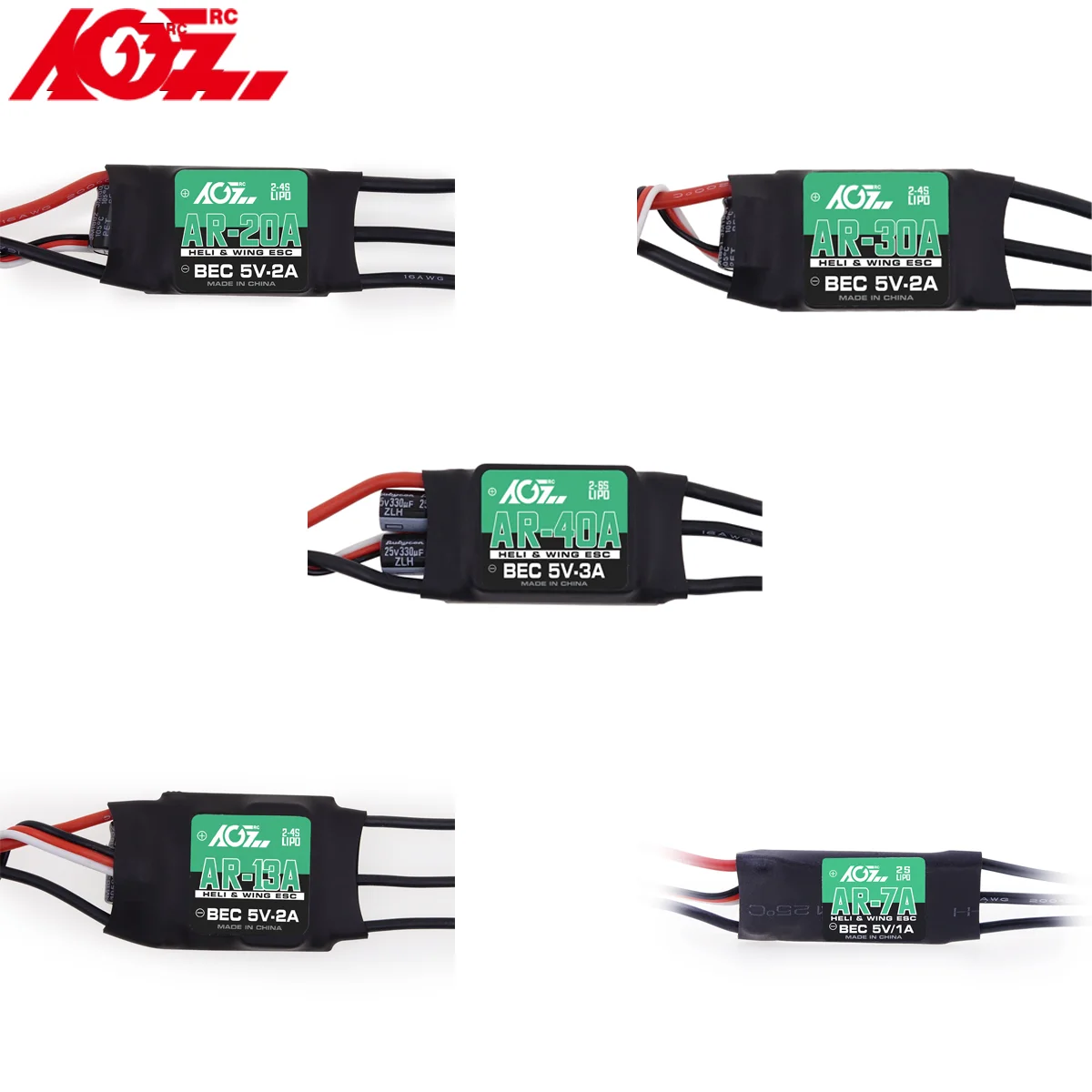 AGFRC AR-40A AR-30A AR-20A AR-13A AR-7A 2-6S Бесщеточный ESC с 5V 3A 2A 1A BEC для DIY Дрон Квадрокоптер