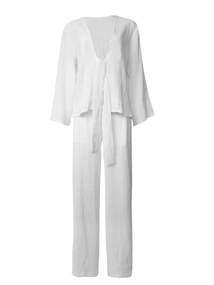 

Women s Casual Tie-Dye Print 2 Piece Outfits Set with Short Sleeve Crop Top and High Waist Wide Leg Pants Lounge Set Loungewear