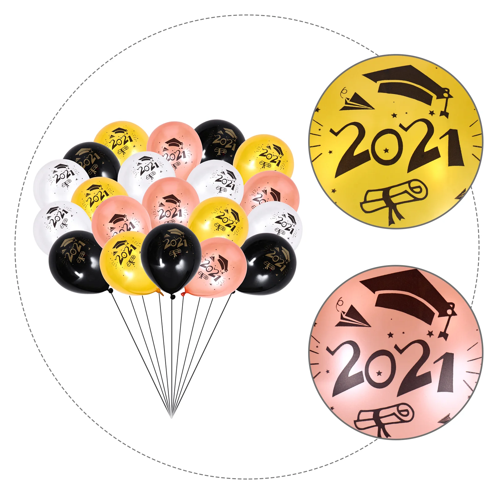 

Balloons Party Latex Graduation Balloon Decoration Printing Shower Adorable Bridal Birthday Happy Decorations Decor Lightweight