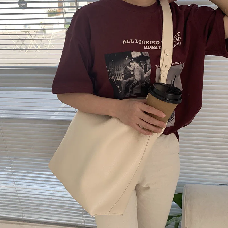 Персонализированная однотонная вместительная ручная сумка-ведро firmранчо в