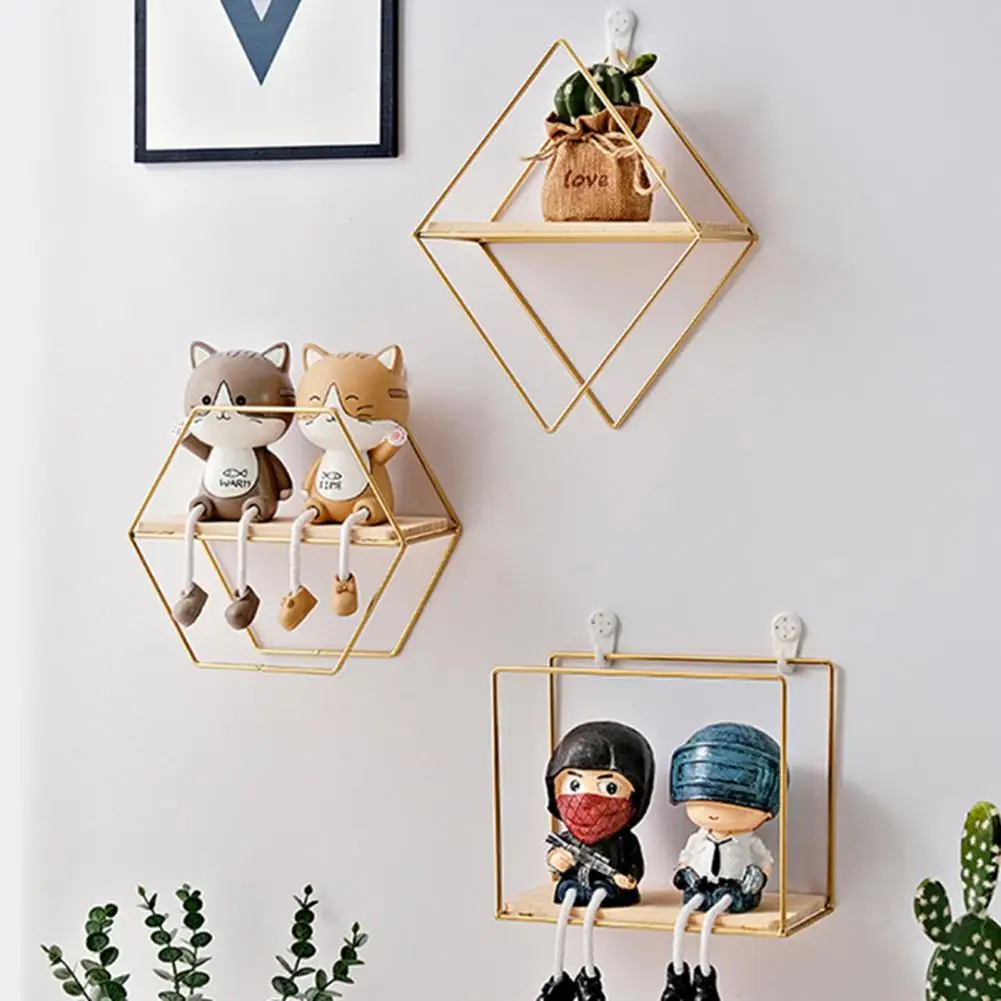 Железная полка для хранения стеллаж в оригинальном стиле настенный держатель