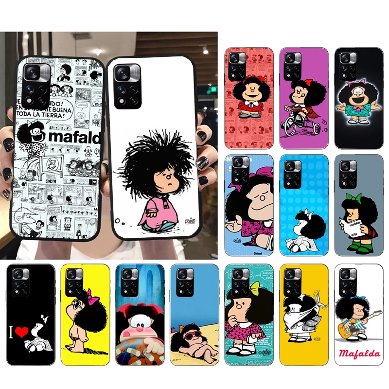 

Phone Case For Xiaomi Redmi Note 12Pro 11 11S 11T Pro 10 9Pro Note10S Redmi 10 9 10C 9C Mafalda