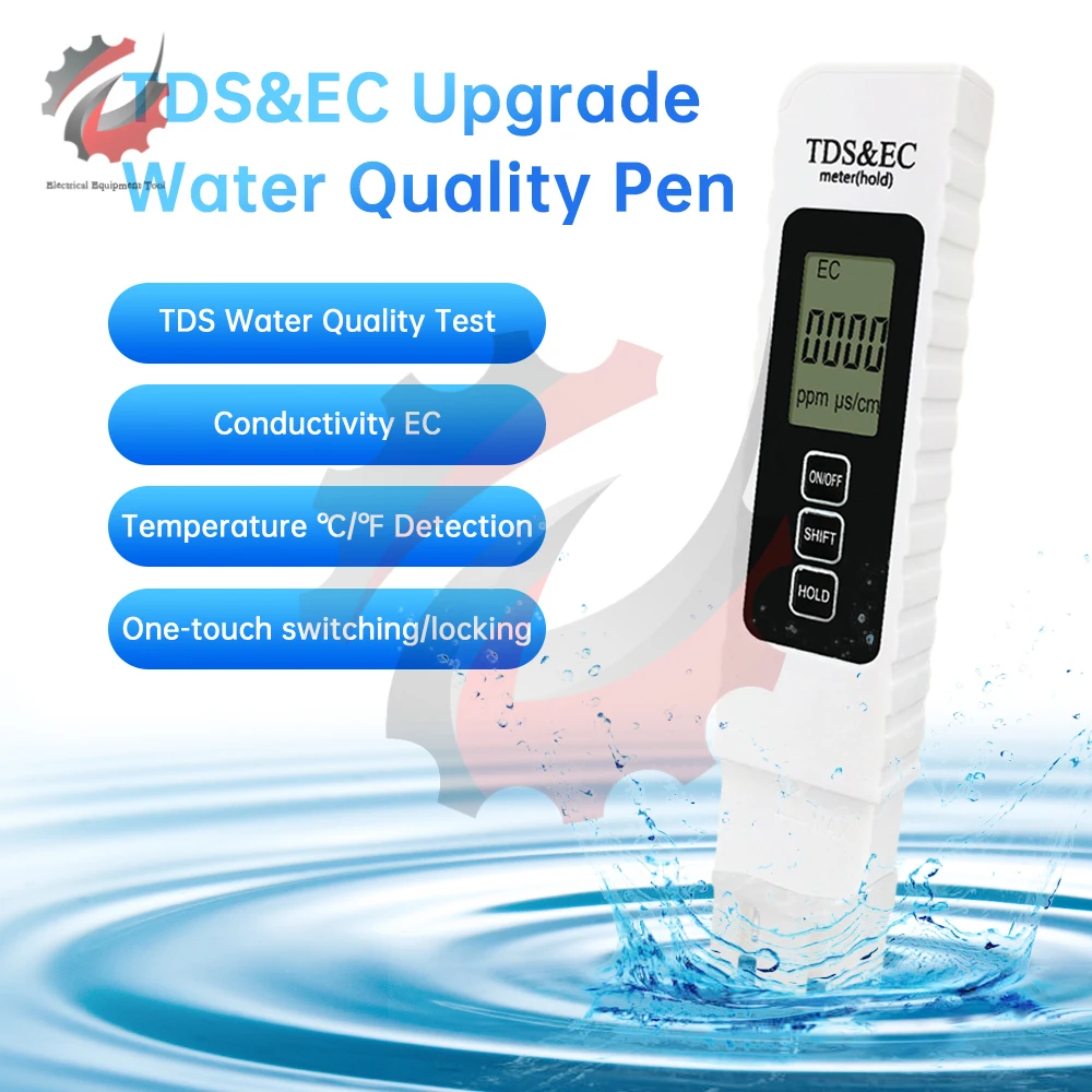 Цифровой PH/TDS/EC/TEMP метр для определения качества воды ручка бытовой тест питьевой