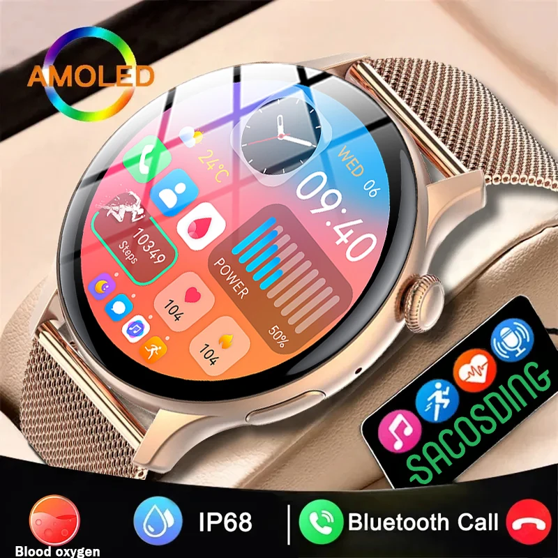

2023 New Smart Watch Women Men Bluetooth Call NFC Always Display Time Heart Rate Sports Health Watches Waterproof Smartwatch Men