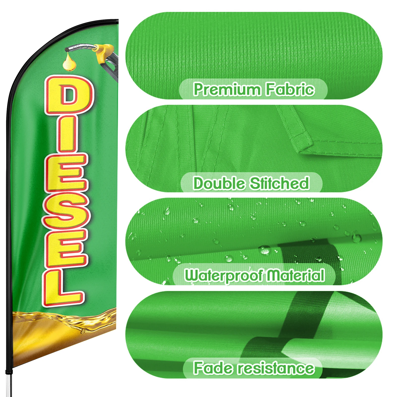 FSFLAG 1 шт. 8 футов флаг с дизельным пером комплектом столбов и наземным шипом