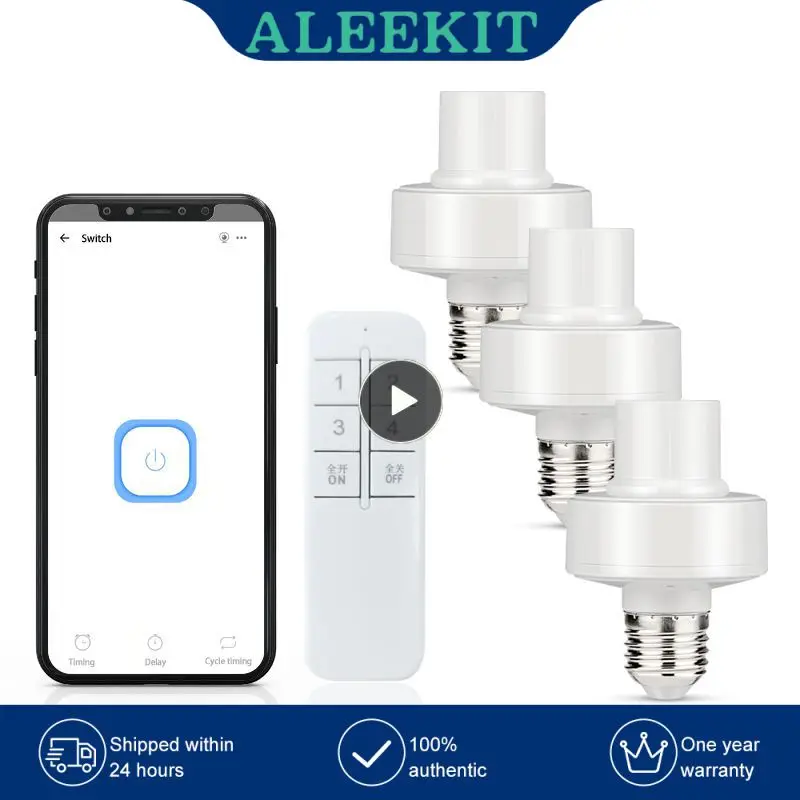 

1~8PCS E27 E26 Light Bulb Smart Lamp Holder Hands-free Voice Control Wireless Wifi Smart Light Bulb Adapter Smart Home