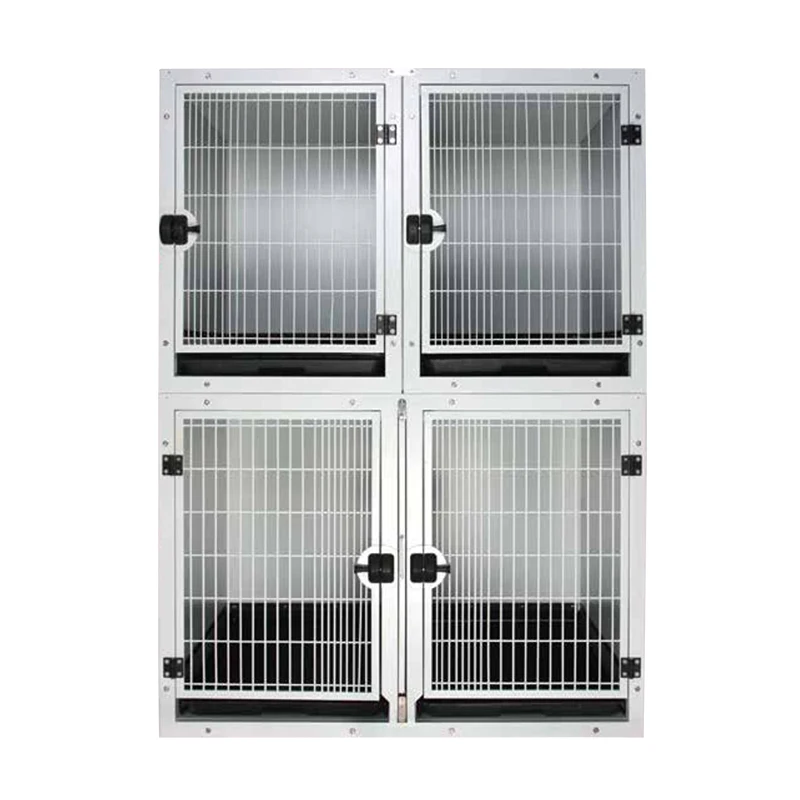 

Veterinary Equipment 304 Stainless Steel Pet ICU Cage For Dog Cat Vet oxygen supply bank cages for Clinic and hospital
