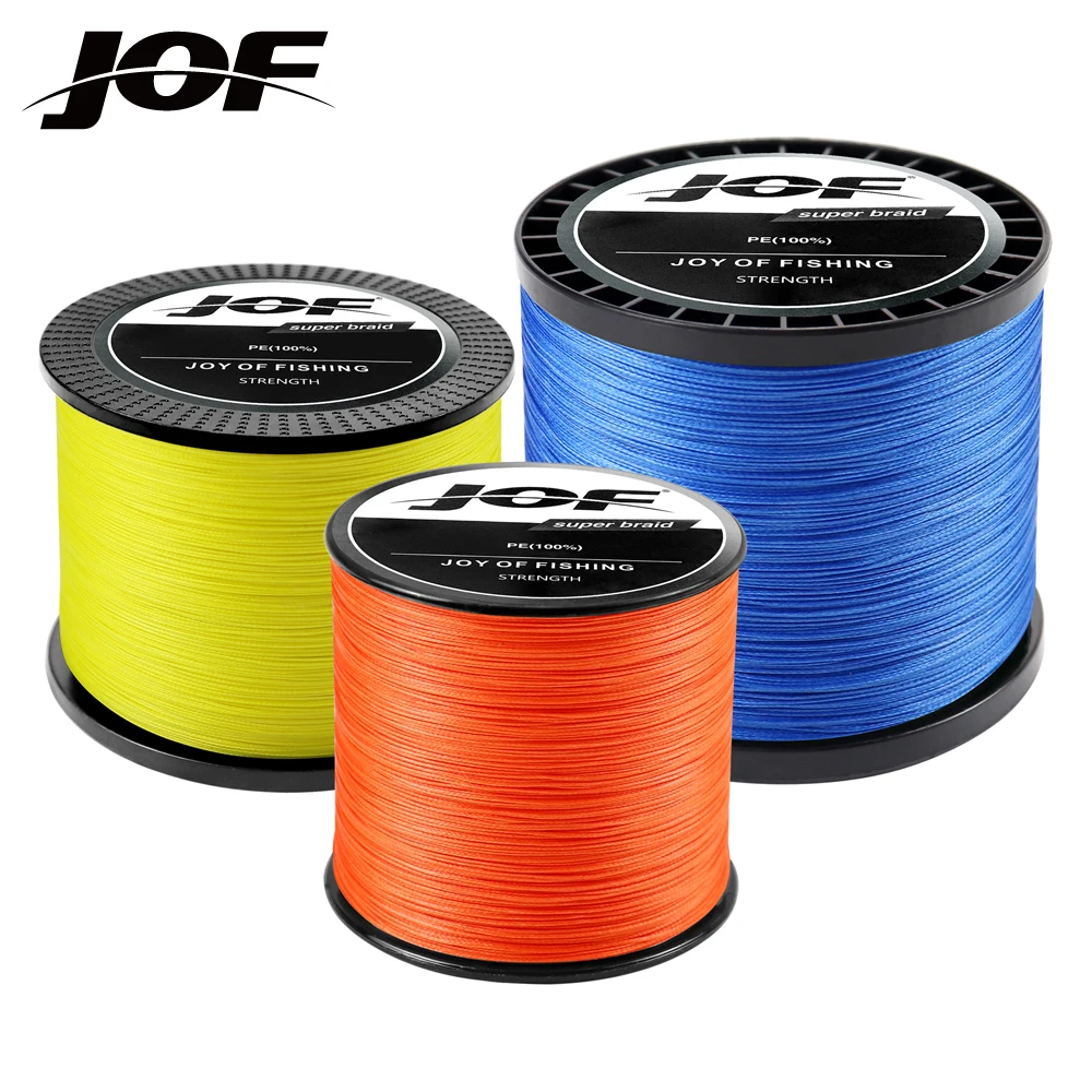 

JOF Braided Fishing line Pesca 4 Strands 8 Strands Carp Multifilament Fly Wire Japanese 100% Pe Line Saltwater 300M 500M 1000M