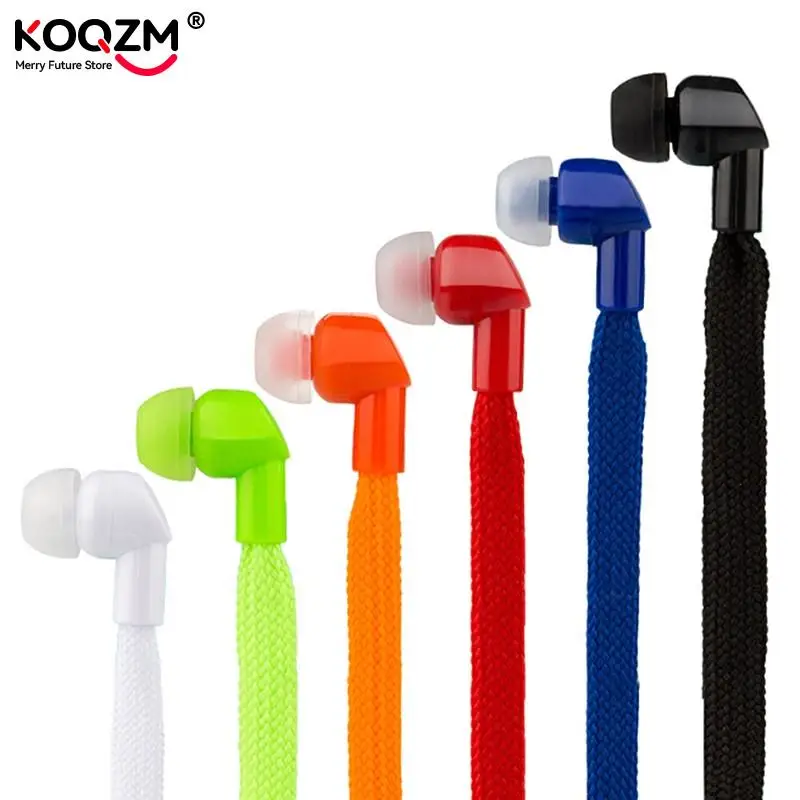 

1pc Universal Shoelace Earphones Super Bass Headphones Metal Stereo Earbuds Running Earpieces