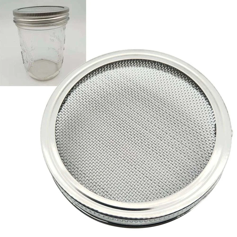 

Sprouting Lid Jar Lids Mason Screen Sprout Mesh Strainer Canning Kit Jars Sprouts Bean Growing Wide Alfalfa Broccoli Tray