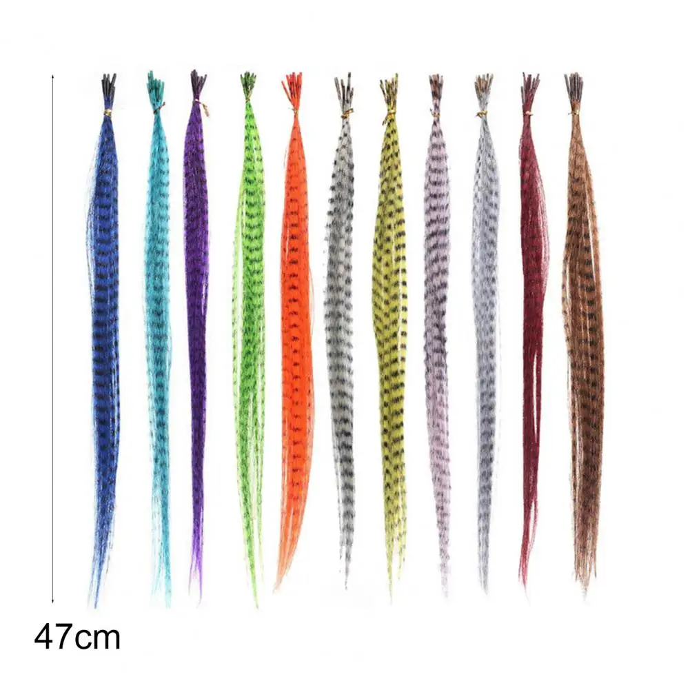 

Durable Hair Extension Set Portable Woman Feathers Hair Extensions Tools Pliers Synthetic Fiber Cosplay Wig for Party
