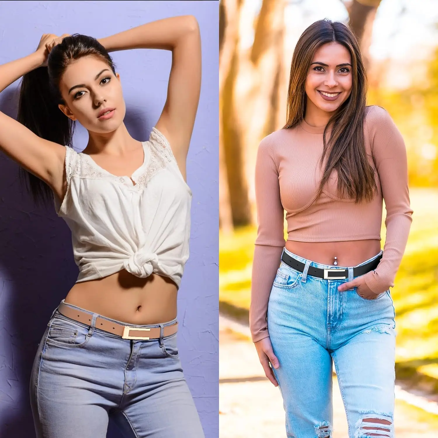 Модный женский ремень из натуральной кожи высококачественный пояс с золотой