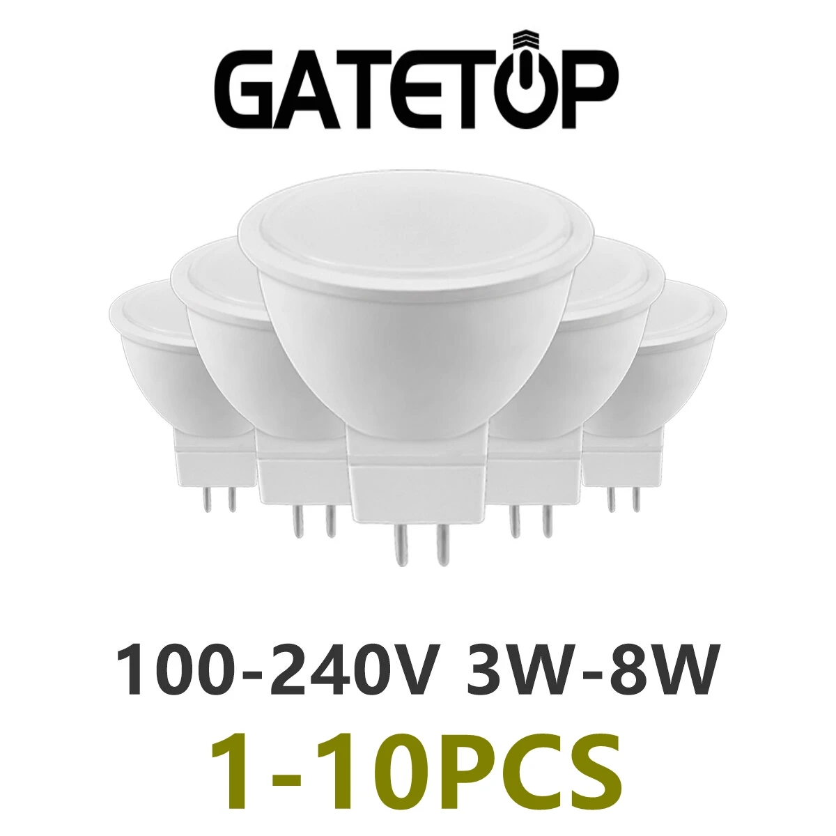 

1-10pcs Factory direct LED spot light MR16 100V-240V 3W 5W 6W 7W 8W high bright warm white light replace 50W 100W halogen lamp