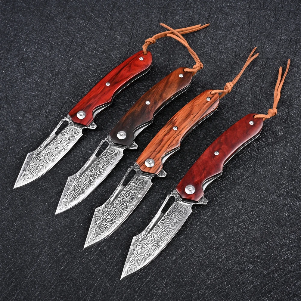 SDOKEDC ножи VG10 дамасский шарикоподшипник охотничий Складной нож Тактический