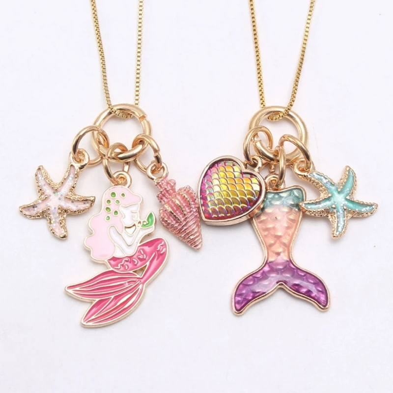 Забавная цепочка с подвеской в ​​форме сердца универсальный кулон ожерелье для