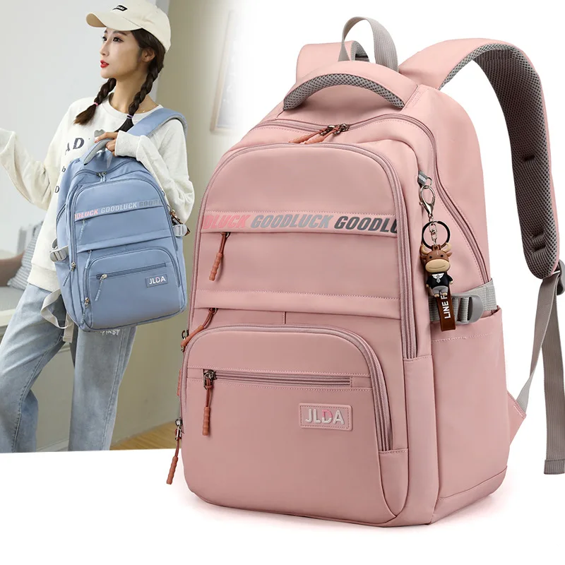 

Backpacks for School Teenagers Girls Large Capacity Casual Nylon Knapsack Women Shoulder Bags High School Girls Campus Backpack