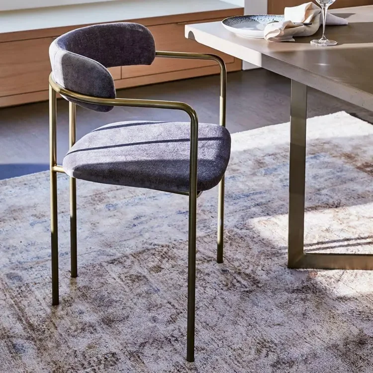 Роскошный обеденный стул Nordic Light современный домашний для макияжа со спинкой